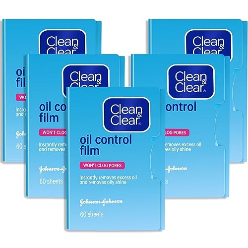 Clean & Clear Oil Control Film 300 Sheets | Mattifying Face Sheets for Shine-Free Skin
