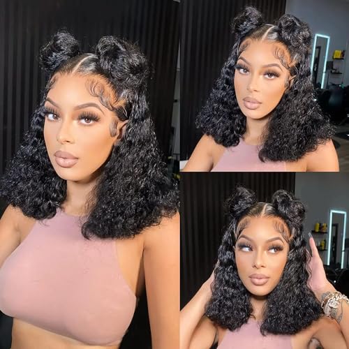 Black #1B Deep Wave Human Hair Bundles 14-18 Inch 3 Pack 160g Brazilian Virgin Remy
