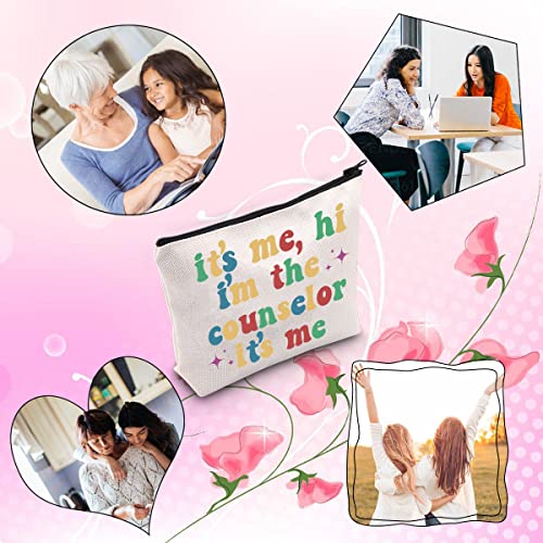 TSOTMO Therapist Makeup Bag It's Me, Hi I'm The Counselor It's Me Bag Gift For Song Fan Counselor Gift (the counselor)