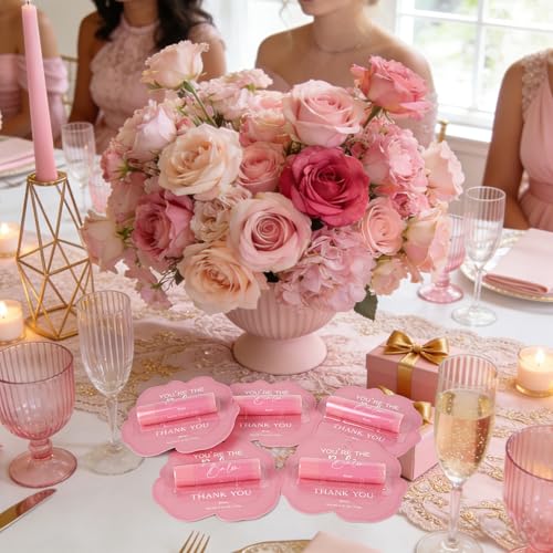 Thank You Rose Lip Balm Set - 30 Pcs Bulk Gifts for Wedding Bridal Shower Bachelorette Baby Shower Party Favors - You Are The Balm Variation of THIS listing