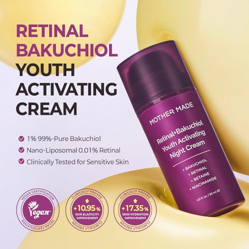 Retinol & Bakuchiol Night Cream for Firming & Wrinkle Reduction - 1 Fl Oz