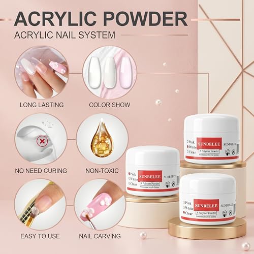 Acrylic Nail Kit with Drill for Beginners - Includes UV Light & 18 Colors