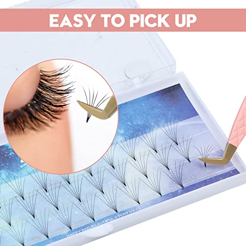 Ms.Queen Fiber Tip Eyelash Tweezers for Extensions & Volume Fans