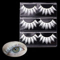 3 Pairs White False Eyelashes - Natural Look Fluffy White Lashes Wispy White Fake Eyelashes for Cosplay & Christmas Makeup - Halloween Party Masquerade Cosplay Lashes