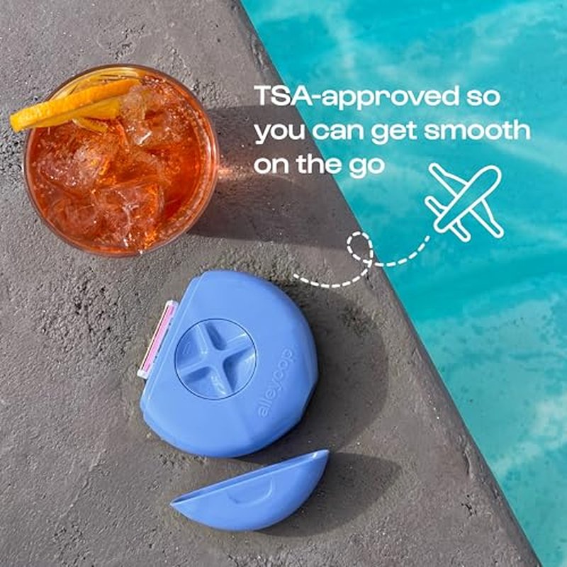 Alleyoop Portable Travel Razors For Women - On-the-Go Mini Triple-Blade Razor & Shaver - Clean & Close Shave with Moisturizing Bar & Refillable Spray Bottle - Gentle for All Skin Types (Dusty Pink)