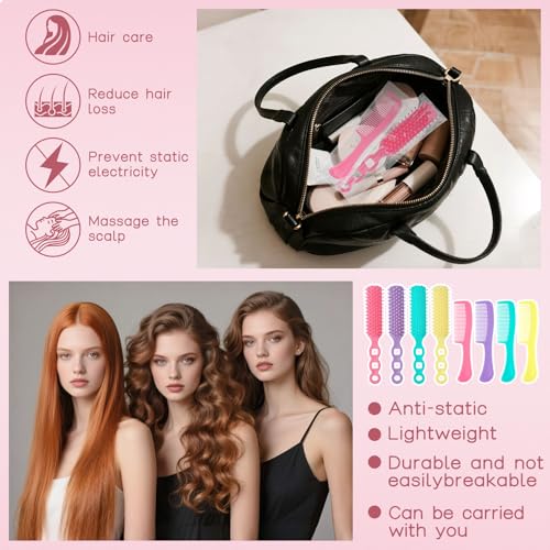 120 Pack Disposable Hair Combs & Brushes - Individually Wrapped, Multi-Color