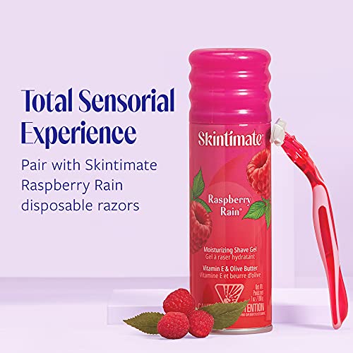 Skintimate Raspberry Rain Shave Gel for Women | Skintimate Shaving Cream for Women,Womens Shaving Cream,Shave-Cream,Shaving-Foam,Womens-Shave Gel,7oz each,(Pack of 6)