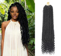 BONNYWAY 30 Inch Butterfly Curly Crochet Hair 6 Packs Natural Black