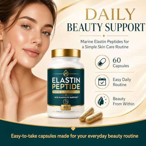 Elastin Peptide Skin Tightening Supplement for Skin Elasticity - 60 Capsules