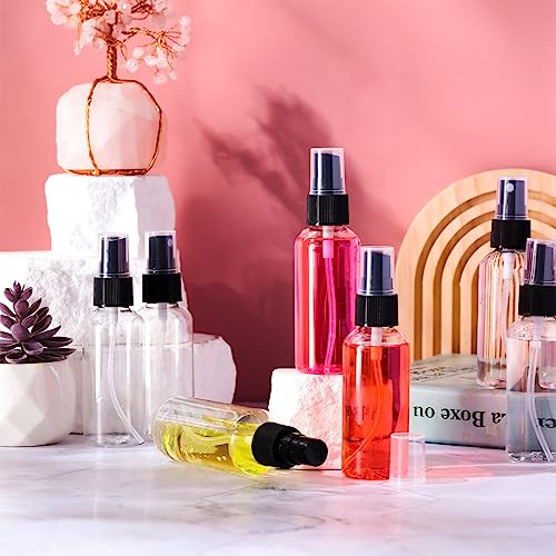 Black / 50 Pcs 2 oz Plastic Spray Bottles with Nozzle for Liquids