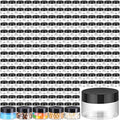 Aoriher 150 Pcs Plastic Container Jars with Lids Round Cosmetic Jars Empty Plastic Container for Lotion, Cream, Ointments, Makeup, Eye Shadow, Rhinestone, Samples, Pot, Travel Storage(1 oz,Black)