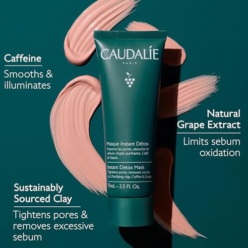 Caudalie Pink Clay Detox Face Mask 35mL - Pore Minimizing & Brightening