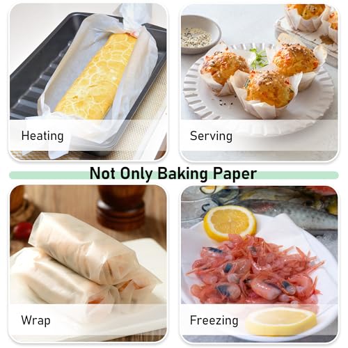 Precut White Parchment Baking Sheets 16-3/8 x 24-3/8 Inches - Full Pan 1000 pcs