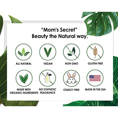 Mom's Secret 100% Natural Eyebrow, Organic, Vegan, Eyebrow Powder, Gluten Free, Cruelty Free, Made in the USA, 2.5 g. (Charcoal)
