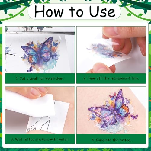 Bug Temporary Tattoos Bulk - 200+ Bug Insect Tattoos Stickers Bug Birthday Party Decorations Favors Supplies Spiders Bee Butterfly Bug Insect Fake Tattoos