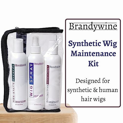 Wig Care Set with Non-Static Shampoo Conditioner & Spray - Synthetic & Human Hair