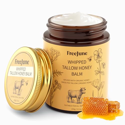 Beef Tallow for Skin Balm with Honey - 5.3 OZ Nourishing Moisturizer - Honey Variation