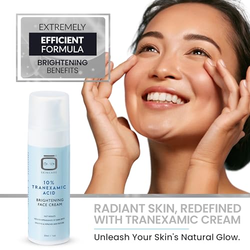 OMIC 10% Tranexamic Acid Cream ? 1 fl oz / 30ml ? Skin Brightening Cream, Reduce Appearance of Dark Spots, Skin Moisturizer, Even Skin Tone with Coconut Oil & Vitamin E