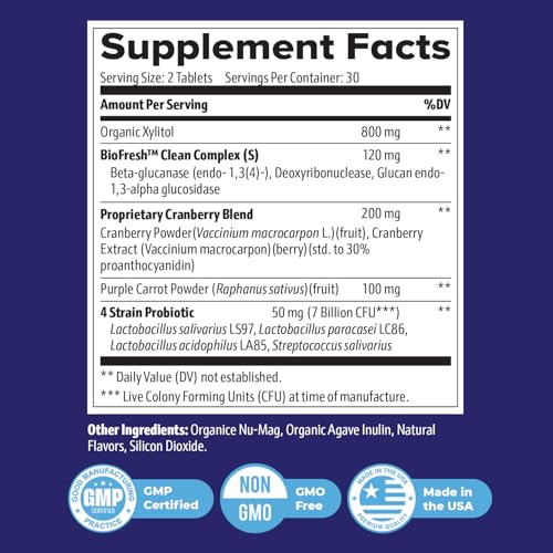 ProvaDent Botanical Oral Tablets - 60 Count, 1 Month Supply - Natural Bad Breath & Oral Care