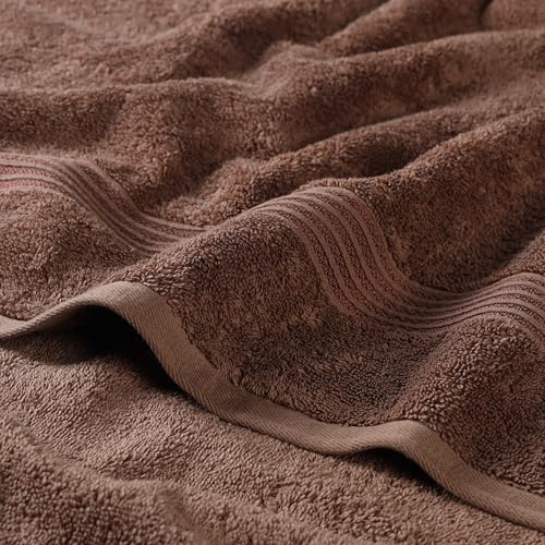 Superior 100% Long Staple Combed Cotton Face Towels, 10 Piece, Mocha