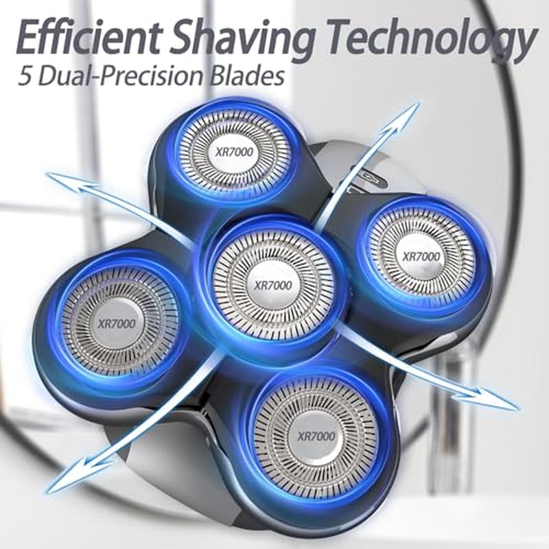 2Pack Blade Pro Replacement Head Compatible with Remington Balder Pro XR7000, 5 Dual Track Shaver Heads for a Smooth and Close Shave with No-Irritation.(Pack of 2)