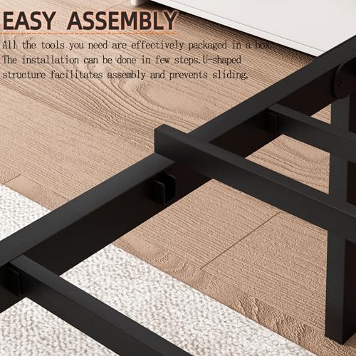 Twin Metal Bed Frame with Storage - Black - Strong & Modern Design