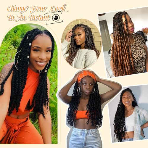 8 Packs Passion Twist Hair 14 Inch Pre-twisted Crochet Braids T27 Variation