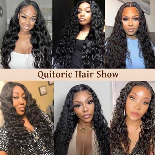 10 Inch Water Wave Human Hair Bundles for Black Women - Deep Wet & Wavy Extensions