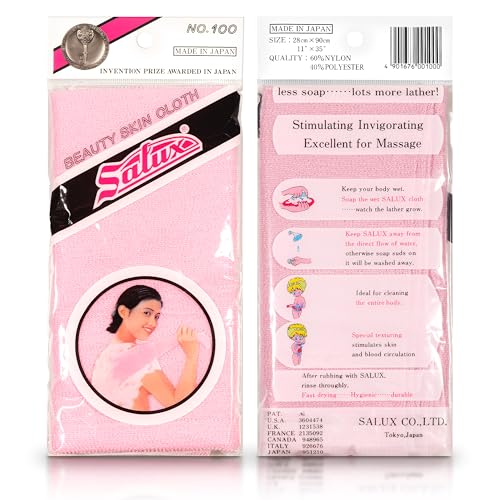 Salux Bath Towel Yellow Pink Green 3 Count Pack
