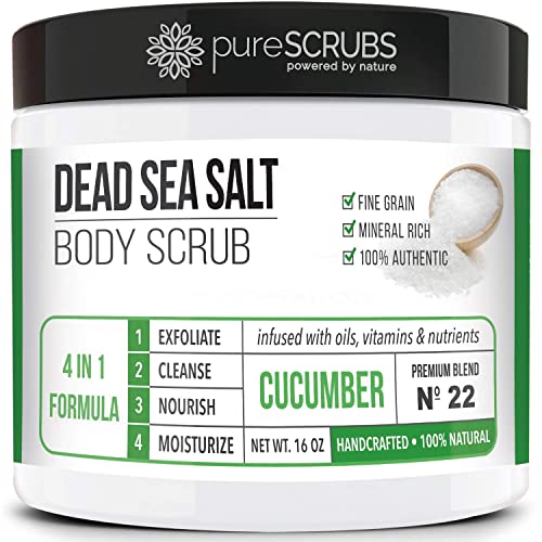 pureSCRUBS Lavender Dead Sea Salt Scrub + Cucumber Body Scrub
