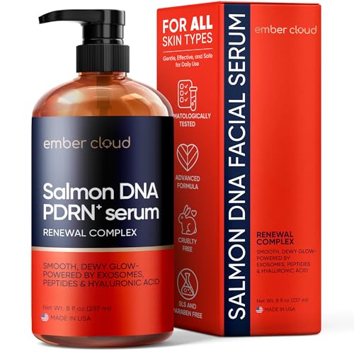 Salmon DNA PDRN Serum with Hyaluronic Acid & Peptides - 8 Oz, Hydrating & Brightening