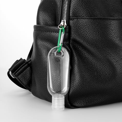 50 Pcs Travel Size Refillable Bottles with Hand Sanitizer Keychain 1 oz/30ml