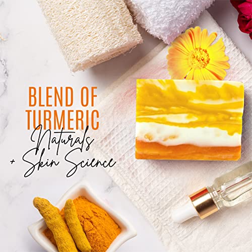 Organic Turmeric Soap Bar for Face & Body – Handcrafted Natural Skincare – Pack of 6 – Soothe & Brighten Skin