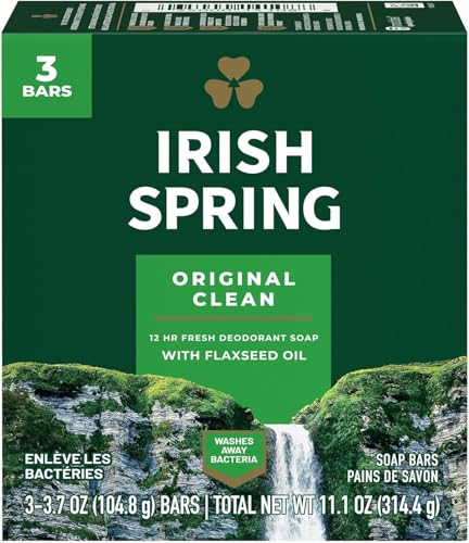 Irish Spring Deodorant Bar Soap Original 3.75 oz Pack of 8