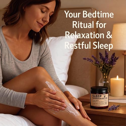 Magnesium Butter for Sleep, Nighttime Magnesium Cream for Leg & Foot ? with Shea & Mango Butter, Arnica & Essential Oils for Relaxation, Restful Sleep & Leg Comfort(Lavender) (1)