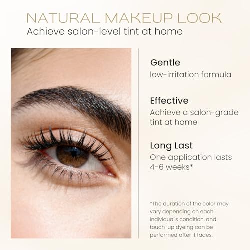 Libeauty Lash Color Kit - Black Eyelash & Eyebrow Coloring, Natural Results Lasts Up to 4 Weeks, Easy DIY Use for Salon & Home, Gentle Formula 10ml