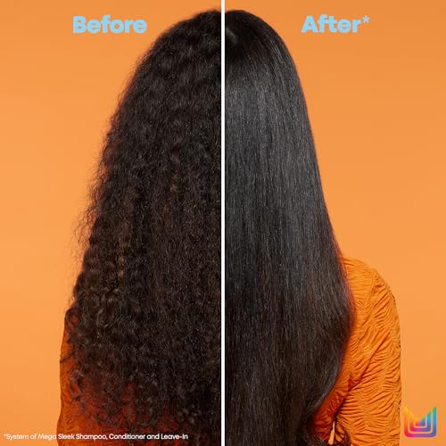 Mega Sleek Anti-Frizz Shampoo 10.1 Fl Oz for Dry Damaged Frizzy Hair - Smoothing & Detangling