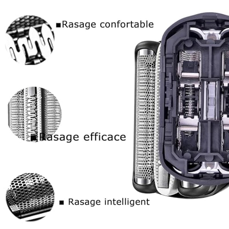 32B Series 3 Electric Shaver Replacement Heads Accessories Compatible with S3 Foil & Cutter Razor Heads, Accessories for 3 Series 3040s 3080s-4 370cc 3070cc 3000s 3010, 3090cc Etc[2 Pack ]