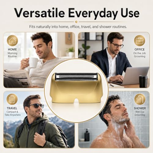Gold Replacement Foil Blade Set for BaBylissPRO UV Metal Single Shaver - 2 Pack