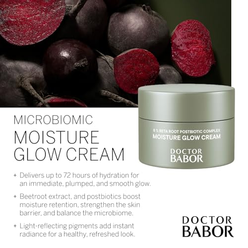 BABOR Microbiomic Moisture Glow Cream Travel Size - Beetroot Complex, Hyaluronic Acid