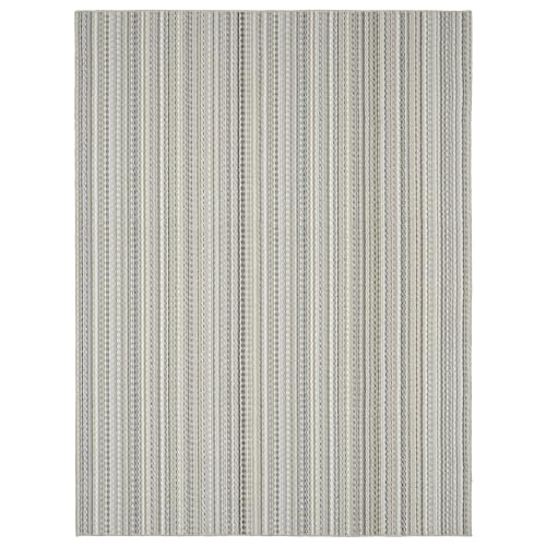 Carnival Stripe Non-Slip Recycled Area Rug 7x12 Feet - Earth Tones, Modern