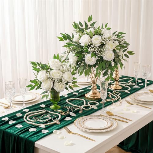 80 Pcs Italian Ruscus Greenery Stems Bulk, Green - Suncalla 21.6in