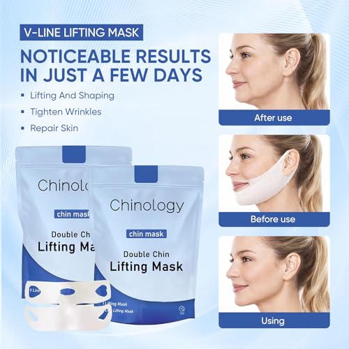 Double Chin Lifting Mask, Firming Mask for Face and Neck Lifting, Tightening and Firming For Women (4PCS)