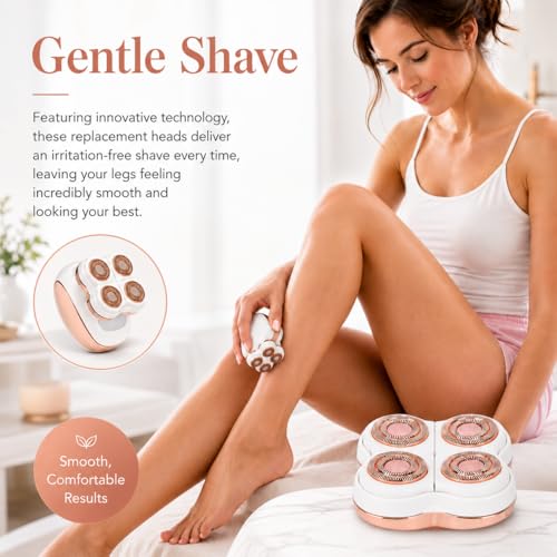 2Pcs Compatible Replacement Heads for Flawless Legs Hair Shaver - Women’s Legs Hair Removal