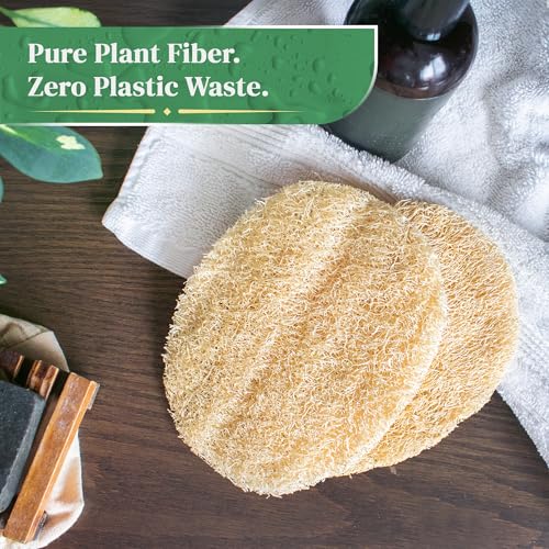 Natural Loofah Exfoliating Body Scrubber (8 Pack) - Organic Loofah for Body - Biodegradable Shower Luffa - Natural Bath Sponges Loufa - Estropajos para el Cuerpo