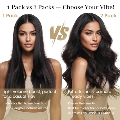 Jiameisi Clip in Hair Extensions Real Human Hair, 12inch Remy Double