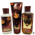 Bath & Body Works Body Chocolate Amber Gel Wash, Body Lotion and Ultimate Hydration Body Cream 3 Piece Set
