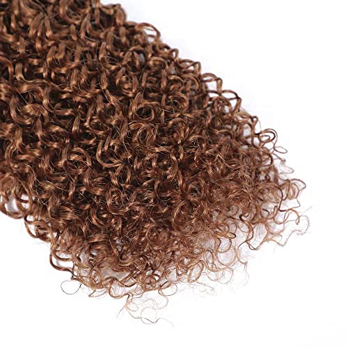 Kinky Curly Human Hair Bundles 28 30 32 Inch Brown Brazilian Virgin Hair - Variation #30JC