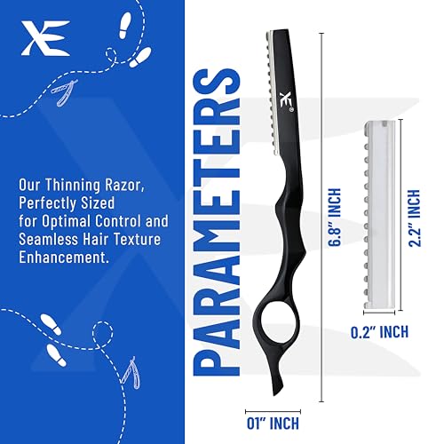 XE Hair Styling Barber Thinning Razor ? Stainless Steel Thinning Comb, Ideal Feather Styling, Hair Texturizing and Layering for Salon and Home Use