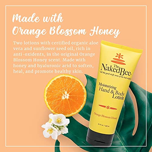 The Naked Bee Orange Blossom Honey Hand and Body Lotion 6.7oz + Hand and Body Lotion 2.25oz